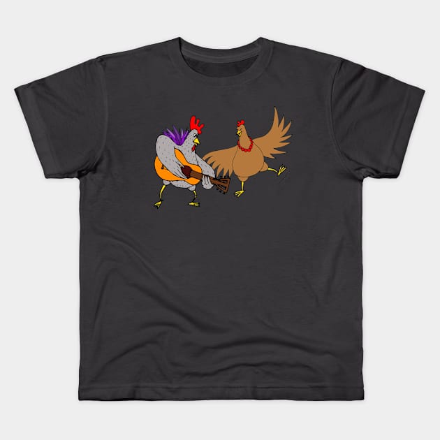 Happy Chickens Kids T-Shirt by The Dreem